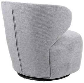Πολυθρόνα Marelia pakoworld περιστρεφόμενη γκρι ύφασμα 73x76x76εκ