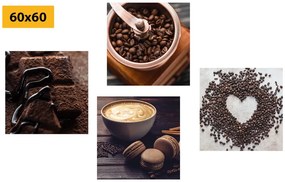 Σετ εικόνων για τους λάτρεις του καφέ - 4x 40x40