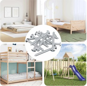 vidaXL Βίδα 1600 pcs Ασημί M6 x 60 χιλ. Ατσάλι