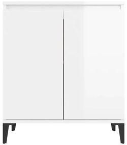 vidaXL Ντουλάπι Γυαλιστερό Λευκό 60x35x70 εκ. από Επεξεργασμένο Ξύλο