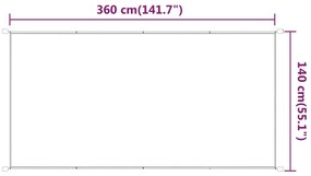 Τέντα Κάθετη Λευκή 140 x 360 εκ. από Ύφασμα Oxford - Λευκό