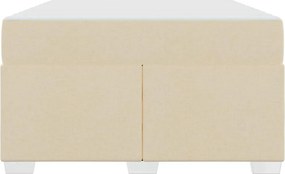 vidaXL Σκελετός Κρεβατιού με στρώμα Κρεμ 120 x 200 cm ύφασμα