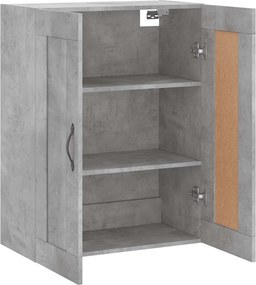 vidaXL Ντουλάπι Επιτοίχιο Γκρι Σκυροδεμ. 69,5x34x90 εκ. Επεξεργ. Ξύλο