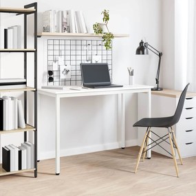 vidaXL Τραπεζαρία Λευκό 110 x 55 x 75 cm Στερεά ξυλεία πεύκου