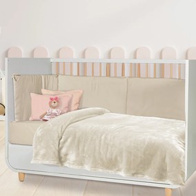 Κουβέρτα Fleece Αγκαλιάς (80x110) Das Home Velour 1341 Ivory