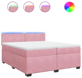 ΚΡΕΒΑΤΙ BOXSPRING ΜΕ ΣΤΡΩΜΑ ΡΟΖ 200X200 ΕΚ. ΒΕΛΟΥΔΙΝΟ 3288701