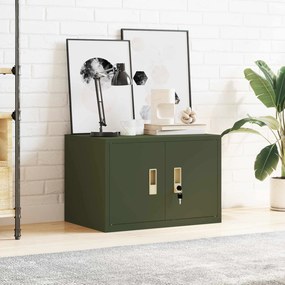 vidaXL Ντουλάπι αποθήκευσης Ελιά Πράσινη 60 x 40 x 40 εκ. Ατσάλι