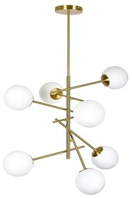 Φωτιστικό Οροφής SE 110-7 77-4492 Prato Pendant Brass Gold Homelighting Μέταλλο,Γυαλί