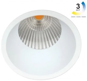 Χωνευτό Σποτ Φωτιστικό Οροφής LED 15W IP44 3CCT Dart GK  42-000142 Λευκό