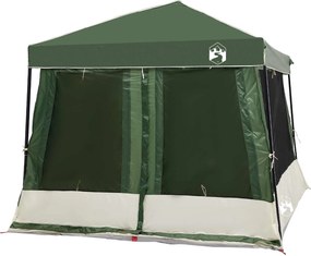 vidaXL Σετ Σκηνών Κατασκήνωσης 2 pcs Πράσινο Ταφτάς και Υφάσματα