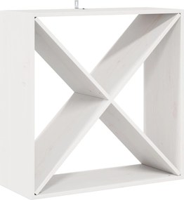 vidaXL Ράφι Κρασιού 4 pcs Λευκό 62 x 25 x 62 cm Στερεά ξυλεία πεύκου
