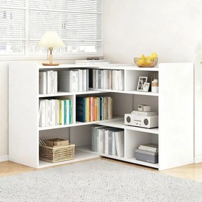 MULTI Βιβλιοθήκη πολλαπλών διαστάσεων, Απόχρωση Άσπρο 80/150x24x90cm