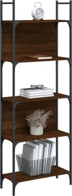 vidaXL Βιβλιοθήκη 5 Επιπέδων Καφέ Δρυς 60,5x24x166,5εκ. Επεξεργ. Ξύλο