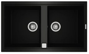 TEKA NOVA 90 B-TG 2B Ένθετος Γρανιτένιος νεροχύτης Μαύρος Μ86xΠ51εκ