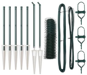 vidaXL Στύλος Περιφράξεων Πράσινο 10 x 0,8 μ (36 χλστ πλέγμα)