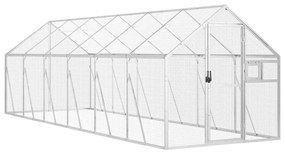 vidaXL Κλουβί Ασημένιο 1,79 x 6 x 1,85 μ. από Αλουμίνιο