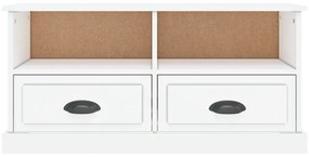 vidaXL Έπιπλο Τηλεόρασης Γυαλ. Λευκό 93x35,5x45 εκ. Επεξεργασμένο Ξύλο