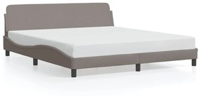 vidaXL Σκελετός Κρεβατιού Χωρίς Στρώμα Taupe 180x200 εκ. Υφασμάτινο