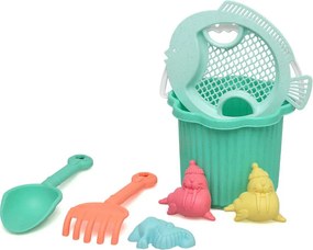 Κουβαδάκι + Φτυαράκια Παραλίας (Σετ 7τμχ) Kiokids Μέντα 6246