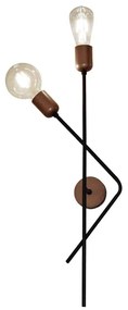 Φωτιστικό Τοίχου - Απλίκα HL-3561-2 77-3972 Skye Old Bronze & Black Homelighting Metal