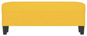 vidaXL Πάγκος Ανοιχτό Κίτρινο 100 x 35 x 41 εκ. Υφασμάτινος