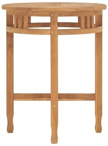 vidaXL Τραπέζι Bistro Ø 60 x 75,5 εκ. από Μασίφ Ξύλο Teak