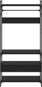 vidaXL Ντουλάπι Μαύρη δρυς 89 x 39 x 184.5 εκ. Επεξεργασμένο ξύλο