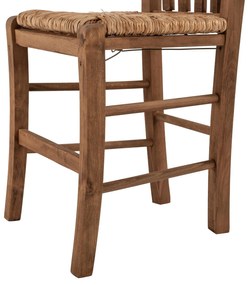 Καρέκλα C10376.01 Καφενείου με Ψάθα Καρυδί Εμποτισμoύ 41x35x89 εκ.