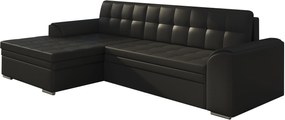 Γωνιακός καναπές Comfort-Αριστερή-Μαύρο