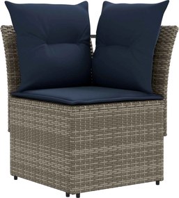 vidaXL Σύνολα επίπλων 7 τμχ. Γκρι και Navy Blue Ράτα PE