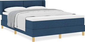 vidaXL Κρεβάτι με ελατήρια με στρώμα Μπλε 200 x 140 cm ύφασμα