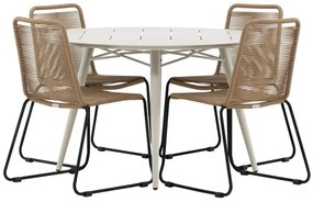 Σετ Τραπέζι και καρέκλες Dallas 3510, Μέταλλο, Μέταλλο, Σχοινί | Epipla1.gr
