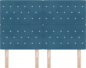 vidaXL Κεφαλάρι Σκούρο Μπλε 160 cm Βελούδο