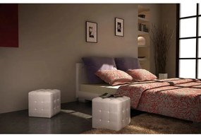 vidaXL Σκαμπό Τετράγωνα Λευκά