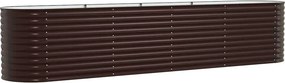 vidaXL Ανεβασμένο Κρεβάτι Καφέ 400 x 80 x 81 cm Ατσάλι