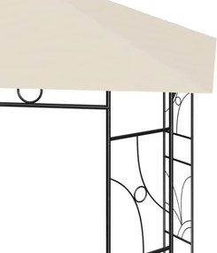vidaXL Κιόσκι Κρεμ 4 x 3 x 2,7 μ. 160 γρ./μ²