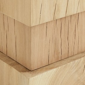 Τραπεζάκι σαλονιού από μασίφ δρυ, MERLUX