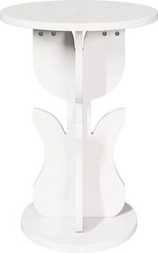 vidaXL Τραπεζάκι σαλονιού Λευκό 39,5 x 39,5 x 53,5 εκ