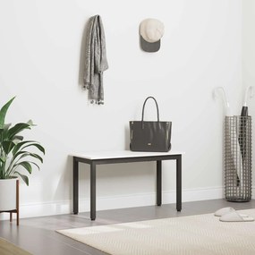 vidaXL παγκάκι Λευκό 80 x 35 x 45 cm Στερεά ξυλεία πεύκου