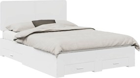 vidaXL Σκελετός Κρεβατιού Λευκό 160 x 200 cm Επεξεργασμένο ξύλο