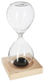Διακοσμητική κλεψύδρα Chic Atmosphera με ξύλινη μαγνητική βάση, διάρκεια ροής 1 λεπτό και διαστάσεις 8.1x7.8x16.5cm