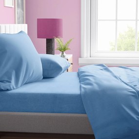 Σεντόνια Μονά (Σετ 3τμχ) Dimcol Solid Sky Blue 498