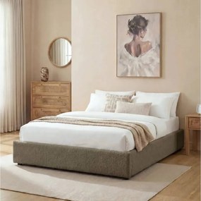 ΚΡΕΒΆΤΙΑ LUNA STORAGE BED 160 X 200 CM KHAKI GREEN ATMOSPHE