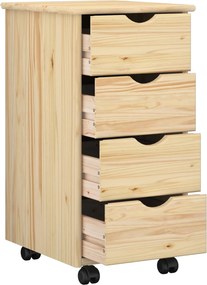 vidaXL Κινητό Ντουλάπι MOSS 34 x 39 x 65,5 cm Μασίφ Ξύλο Πεύκου Καφέ