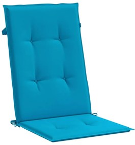 Μαξιλάρια Καρέκλας Κήπου με Πλάτη 2 τεμ. Μπλε 120x50x3 εκ. - Μπλε