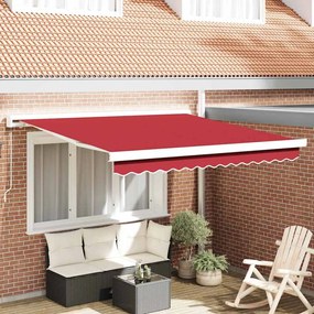 vidaXL Σκηνίτσα Αναδιπλούμενη Κόκκινο 350 x 250 εκ Ύφασμα, Μέταλλο