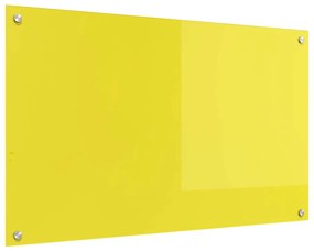 vidaXL Πίσω Πάνελ Κουζίνας Κίτρινο 100 x 60 x 0.6 εκ. σκληρυμένο γυαλί