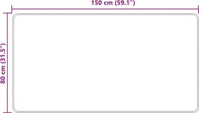 vidaXL Χαλί Runner MARSA Δασώδες Πράσινο 150 x 80 cm Πολυέστερ και PVC