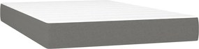 vidaXL Κρεβάτι Boxspring με Στρώμα Σκούρο Γκρι 120x200 εκ. Υφασμάτινο