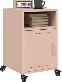 vidaXL Κομοδίνα 2 τεμ. Ροζ 36x39x59 εκ. από Χάλυβα